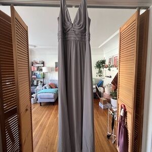 Elegant Gray Evening Gown
